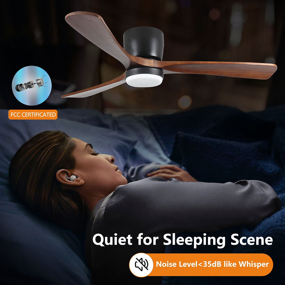 Thumbnail: 42 Inch Wooden Ceiling Fan with Lights, Remote, 6-Speed Reversible Motor