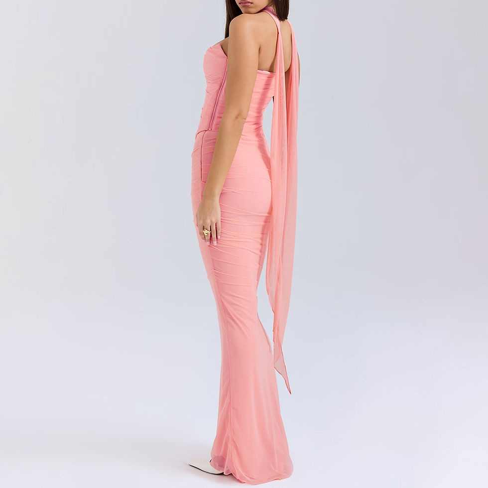 Thumbnail: Women 2-Piece Dress Set with Scarf