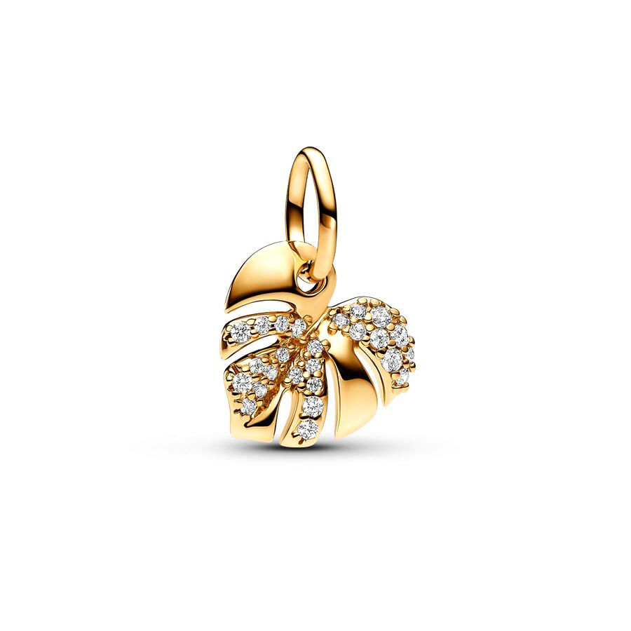 Thumbnail: Sparkling Gold Plated Charm Beads for Silver Bracelet Elegant Jewelry Accessory