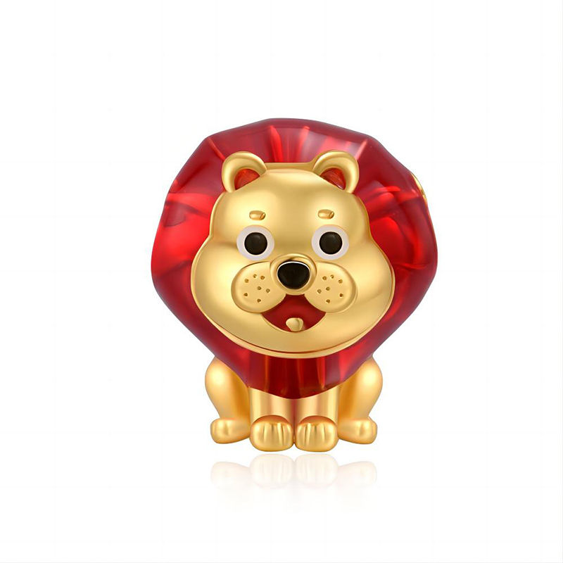 Sparkling Gold Plated Charm Beads for Silver Bracelet Elegant Jewelry Accessory