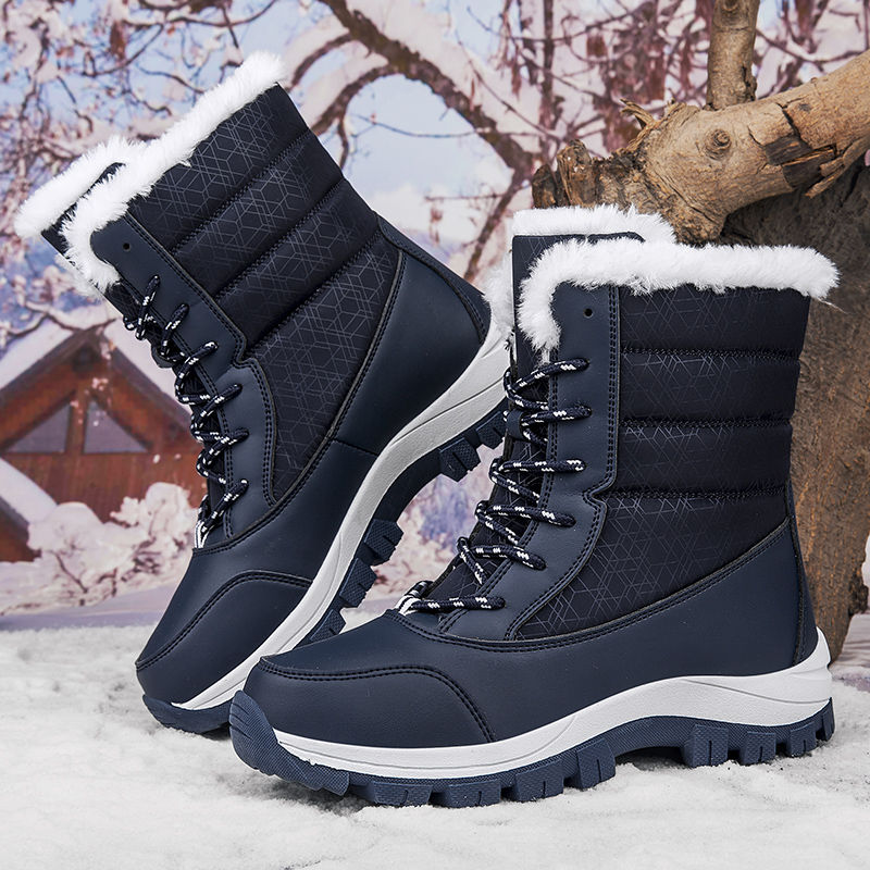 Thumbnail: Waterproof Thermal Insulated Womens Snow Boots with Anti Slip Hiking Sole
