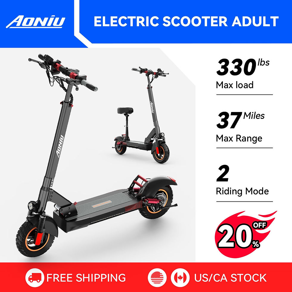 Thumbnail: Heavy Duty Electric Scooter With Seat 28MPH Long Range Foldable Ride