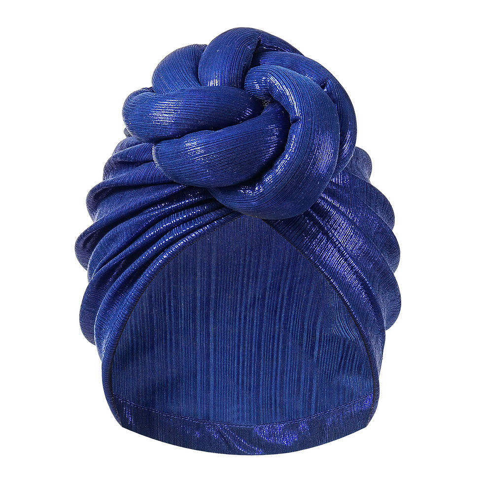Thumbnail: Women Folded Bud Turban Bonnet Casual Comfortable Headscarf Cap