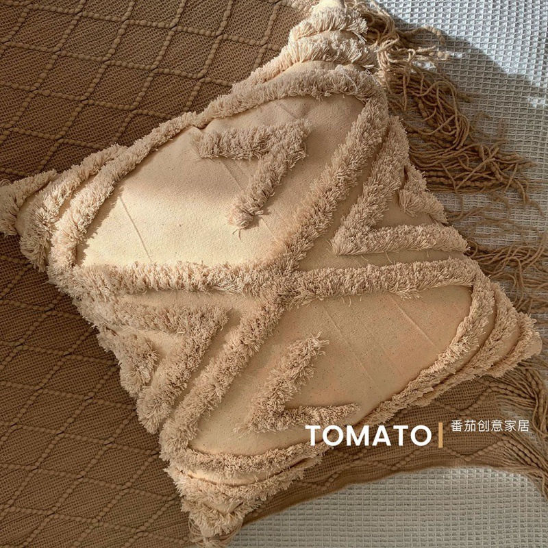 Thumbnail: Bohemian Striped Embroidered Long Pillow Cover