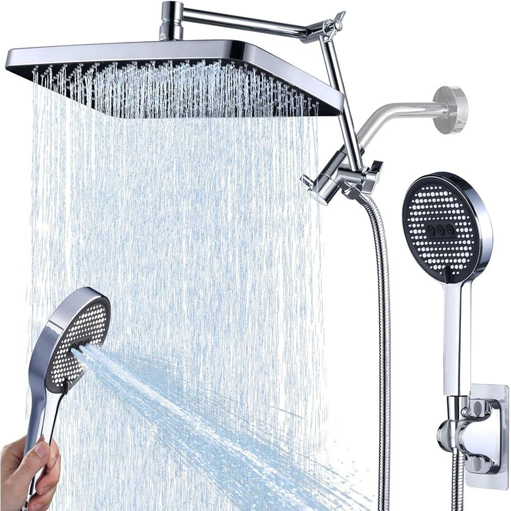13" Rain Shower Head with Handheld & 3-Way Diverter