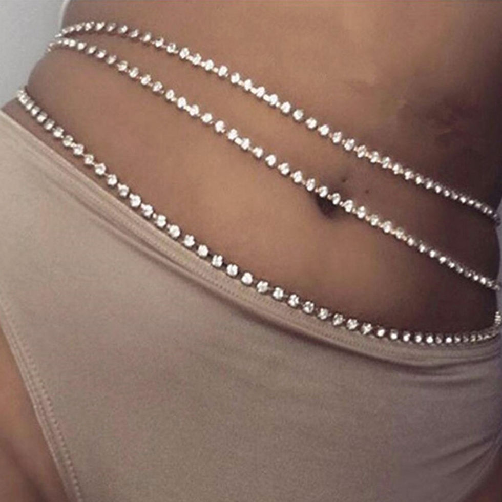 Thumbnail: Women’s 3‑Layer High‑Grade Body Chain – Sexy Layered Jewelry Accessory