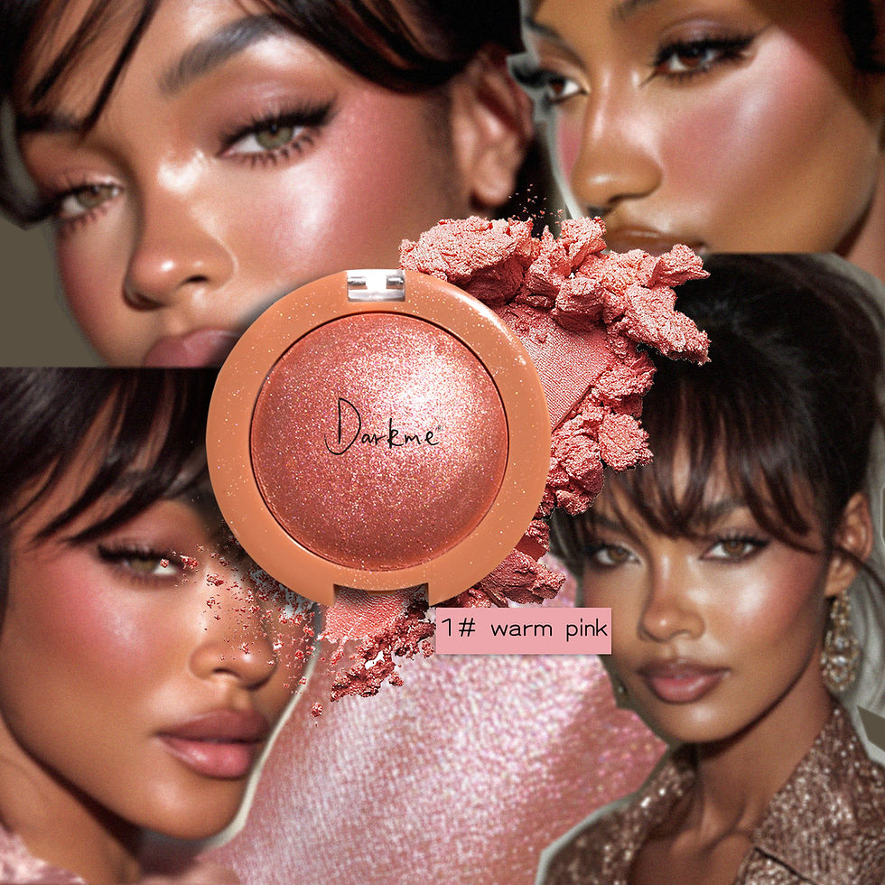 Thumbnail: 4-Color Pearlescent Highlighter Blush Powder for Cheeks