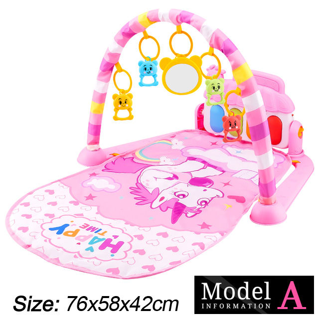 Thumbnail: Baby Fitness Stand Music Play Gym Activity Toys Newborn Piano Crawling Blanket