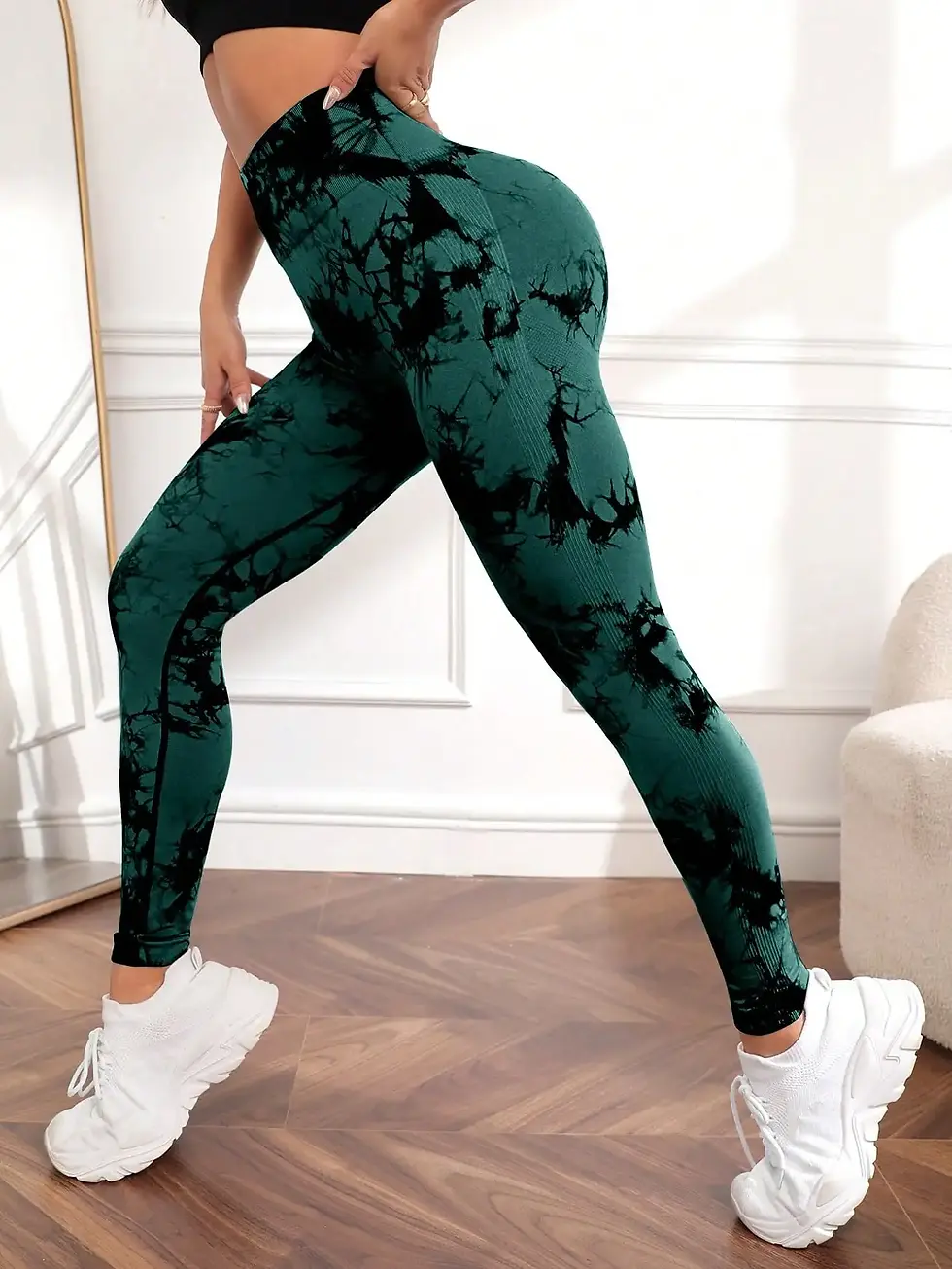Thumbnail: MEHEOL Tie Dye Seamless Yoga Leggings – High Waist Fit