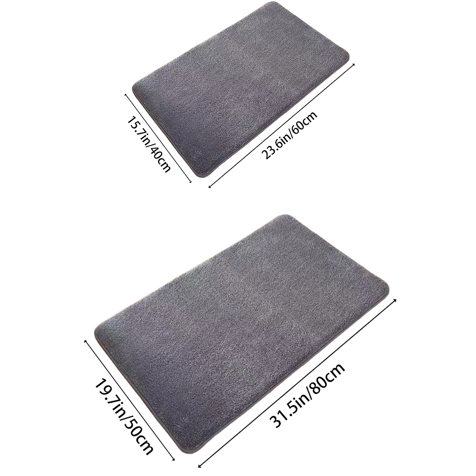 Thumbnail: Super Absorbent Anti-Slip Coral Velvet Bathroom Mat – Soft Suede Floor Rug
