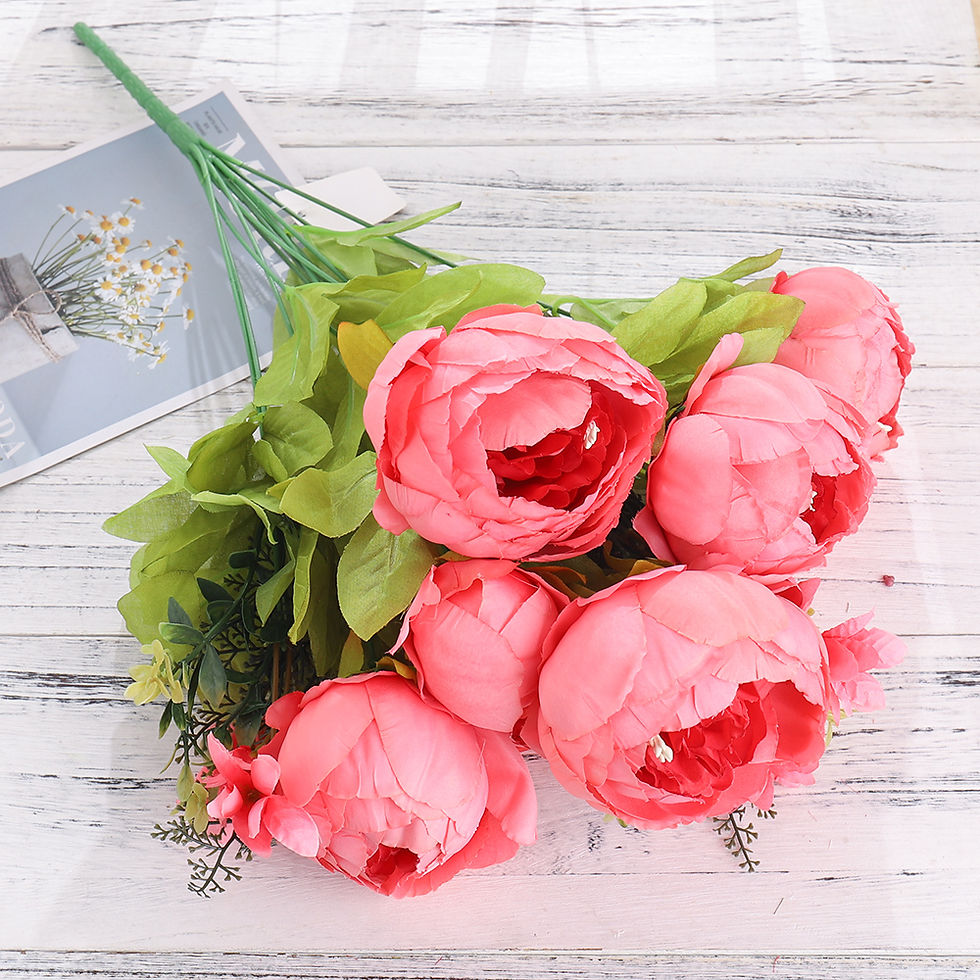 Thumbnail: Tenvity 13-Head Artificial Peony Bouquet – European Style Wedding Decor