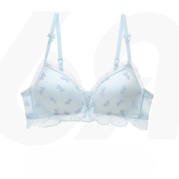 Thumbnail: Sweet French Triangle Cup Lace Push-Up Set for Women