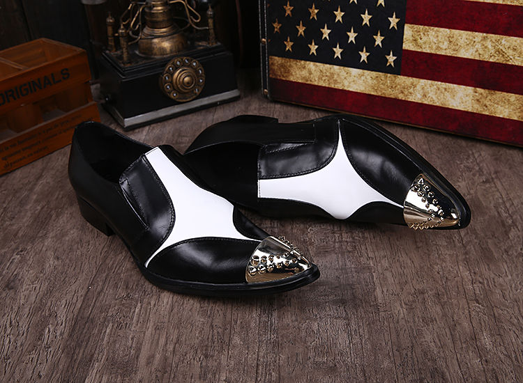 Thumbnail: Luxury Genuine Leather Spiked Loafers