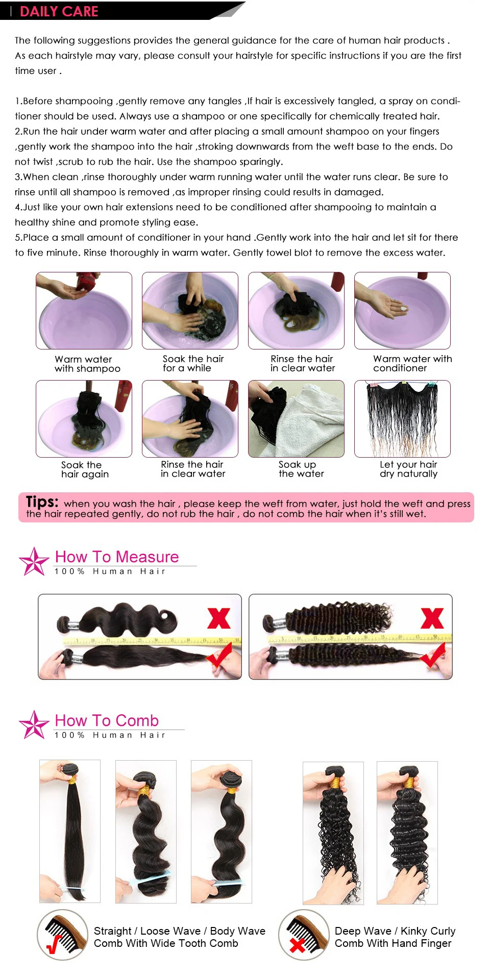 Thumbnail: Deep Wave Brazilian Virgin Human Hair Bundles – 30–44 Inch, Unprocessed Remy