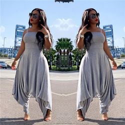 Thumbnail: Sleeveless Harem Jumpsuit Sexy Casual Loose Fit Women Summer Fashion