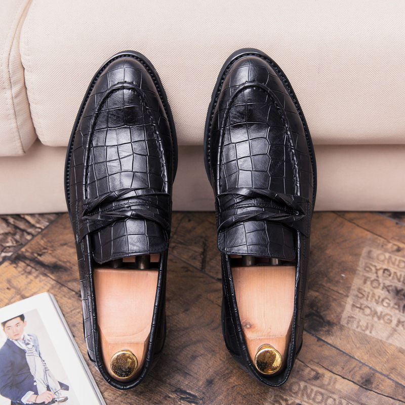 Thumbnail: Mens Thick Soled Leather Formal Shoes for Business Wedding and Social Events