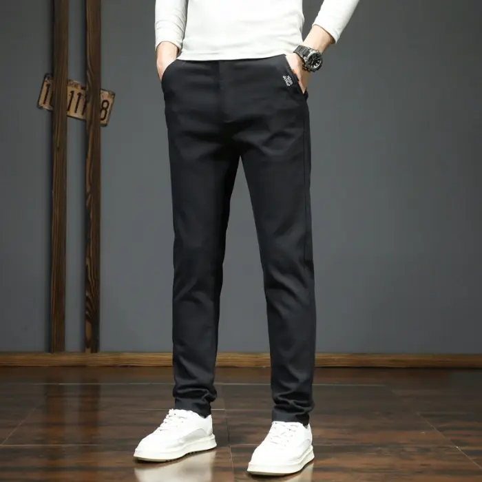 Thumbnail: Autumn Winter New Men's Casual Pants – Korean Fashion Stretch Straight Slim Fit