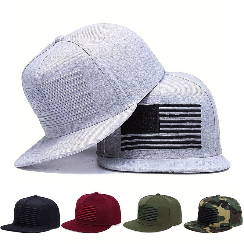 Thumbnail: USA Flag Embroidered Hip‑Hop Baseball Cap for Men
