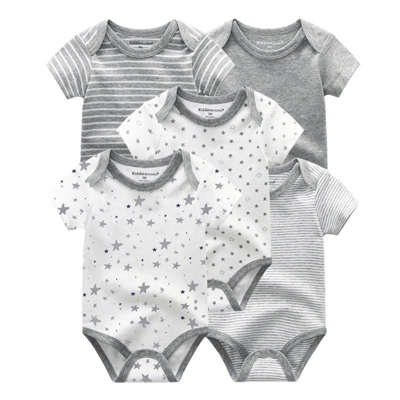 Thumbnail: Kiddiezoom 5 Pcs/Lot Four Seasons Cartoon Baby Bodysuit