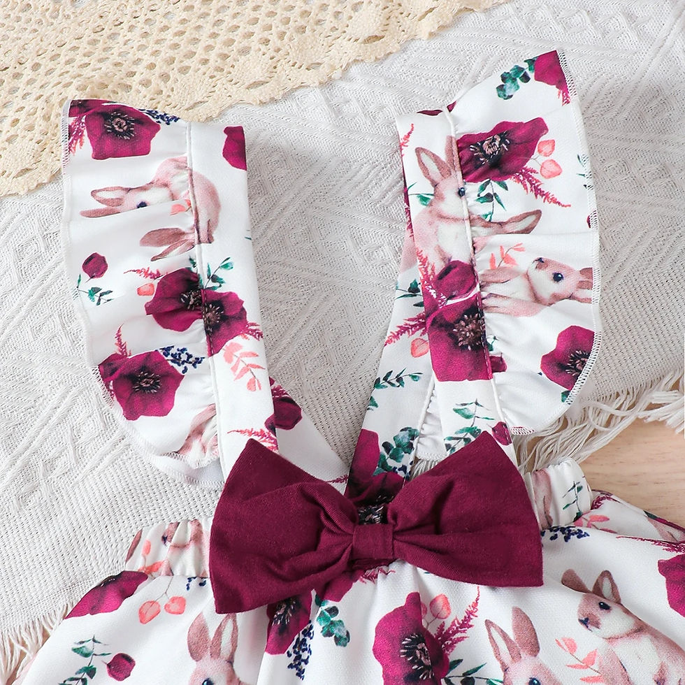 Thumbnail: Baby girl Summer Set Solid Color Jumpsuit