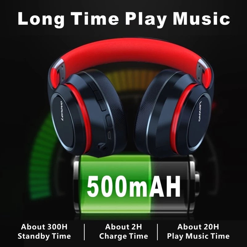 Thumbnail: Wireless Over-Ear Foldable Bluetooth Headphones with ANC & Mic