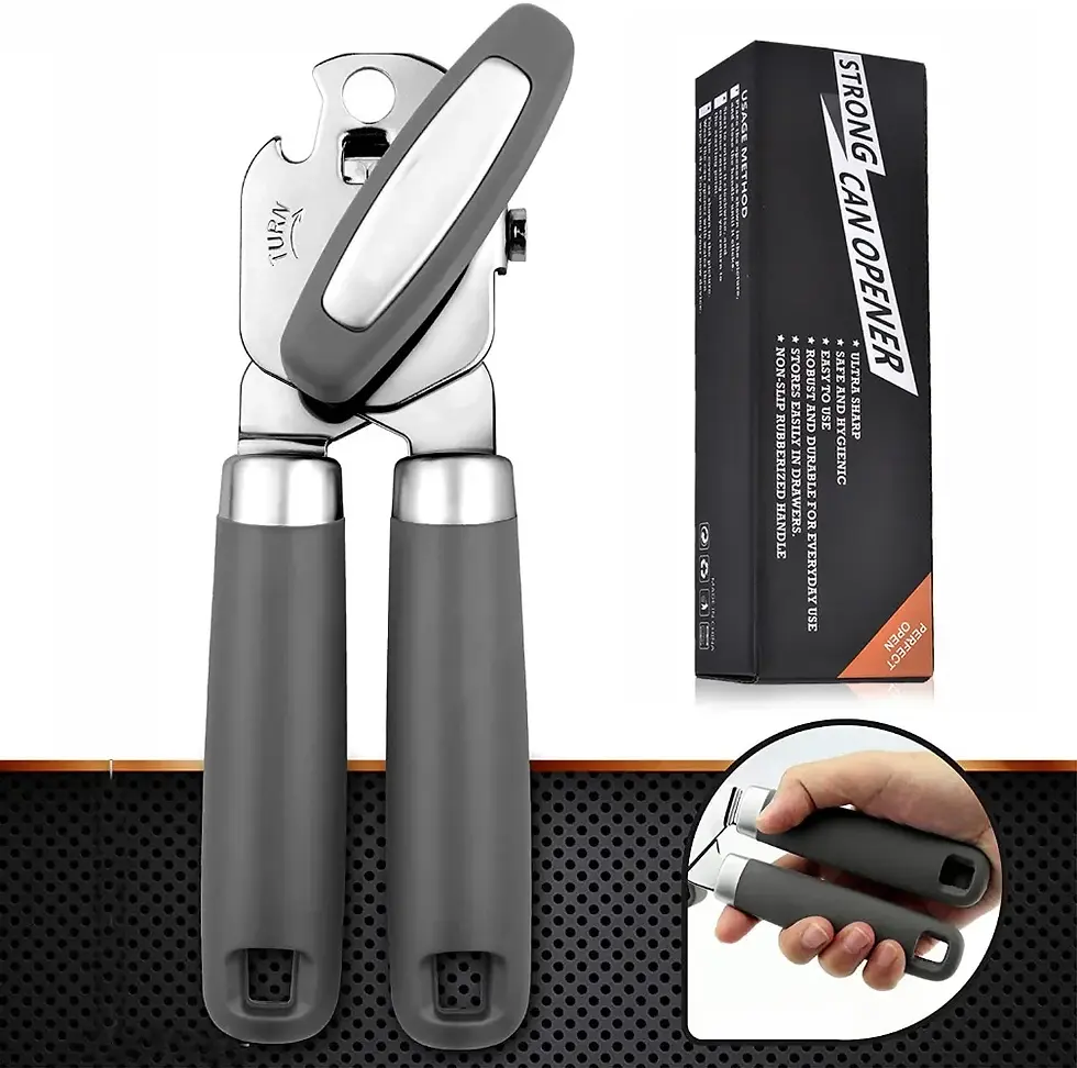 Thumbnail: Professional Stainless Steel Can & Bottle Opener – Manual Multifunction Design