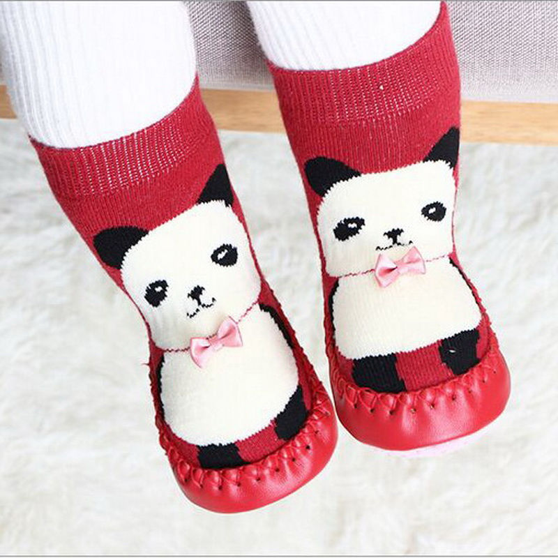 Thumbnail: Toddler Indoor Sock Shoes – Winter Thick Terry Cotton Baby Booties (0–4Y)
