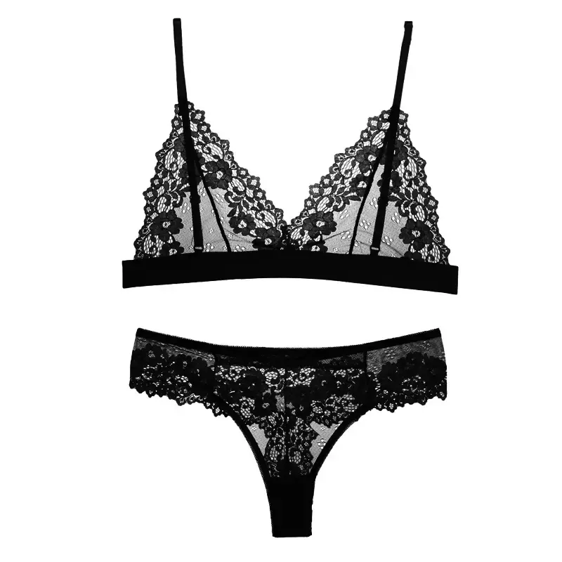 Thumbnail: Women’s Ultra-Thin Lace Bra & Panty Set – Seamless Summer Lingerie