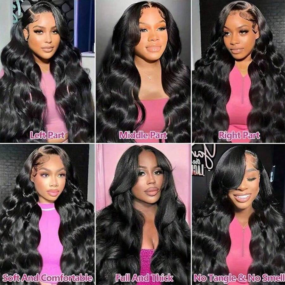 Thumbnail: 30 Inch Wear and Go Glueless Body Wave Human Hair Wig Pre-Cut Lace Front