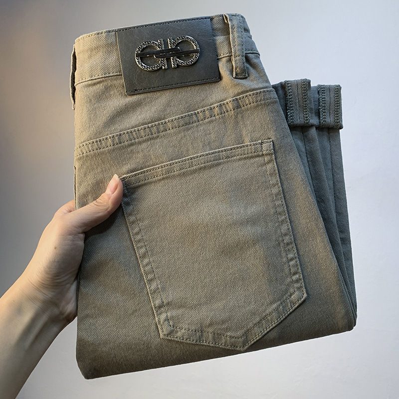 Light Luxury Stretch Jeans – Chic Slim Tapered Fit for Summer