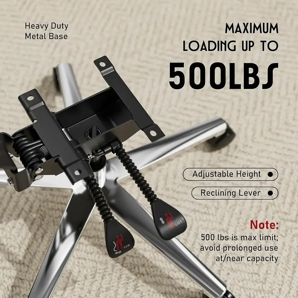 Thumbnail: Big & Tall Reclining Office Chair – 500lbs Leather Executive Chair with Footrest