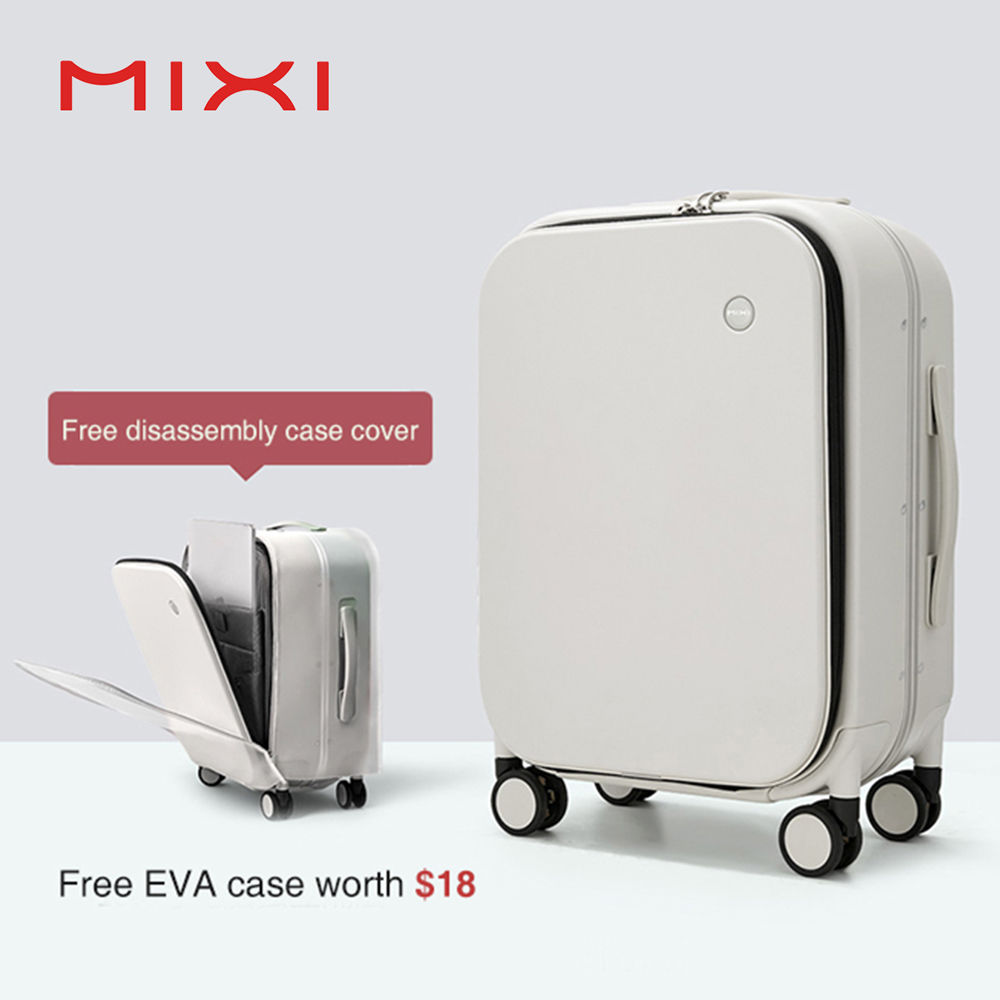 Mixi Aluminum Frame PC Suitcase with Spinner Wheels & TSA Lock – Carry-on