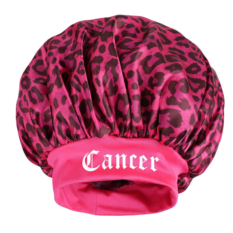 Thumbnail: Constellation Leopard Satin Sleep Bonnet – Adjustable Hair Care Cap