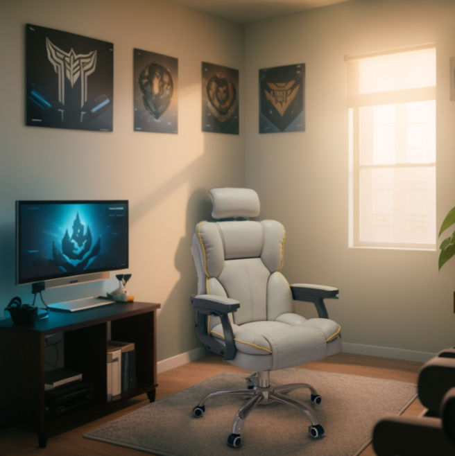 Thumbnail: Ergonomic Gaming Office Chair – High Back Swivel Recliner with Headrest