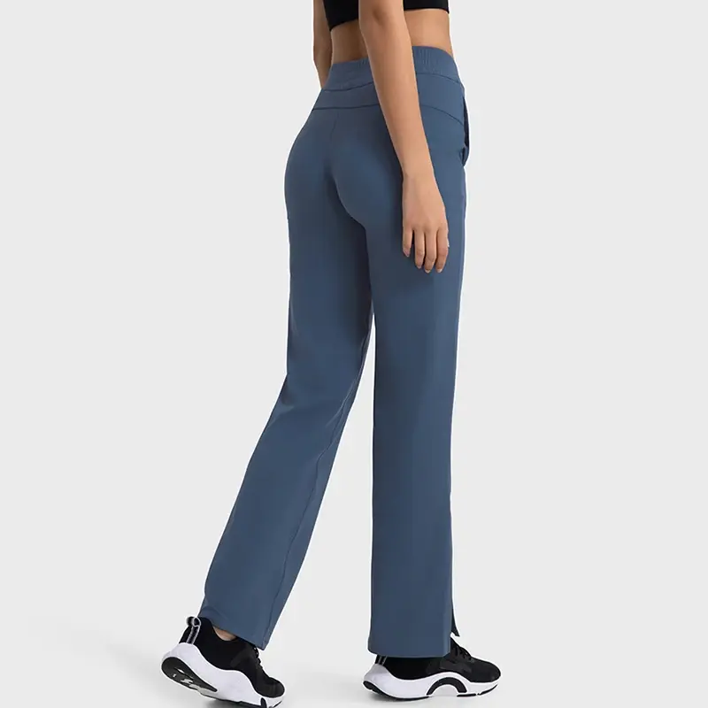 Thumbnail: High Waist Split Flared Yoga Pants Butt Lift Wide-Leg Leggings