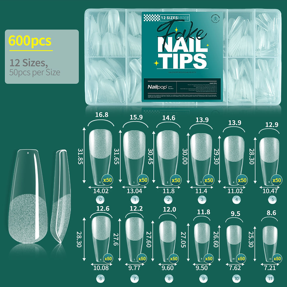 Thumbnail: 600pcs Soft Gel Nail Tips Full Cover Coffin Almond Oval Square Stiletto Set