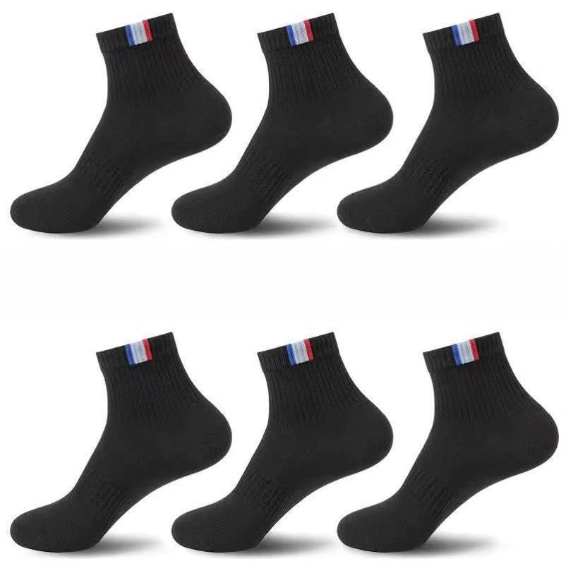 Thumbnail: 6 Pairs Men Sweat Absorbing Breathable Thickened Middle Tube Socks for All