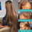 Thumbnail: 13x6 HD Blonde Ombre Bone Straight Lace Front Human Hair Wig