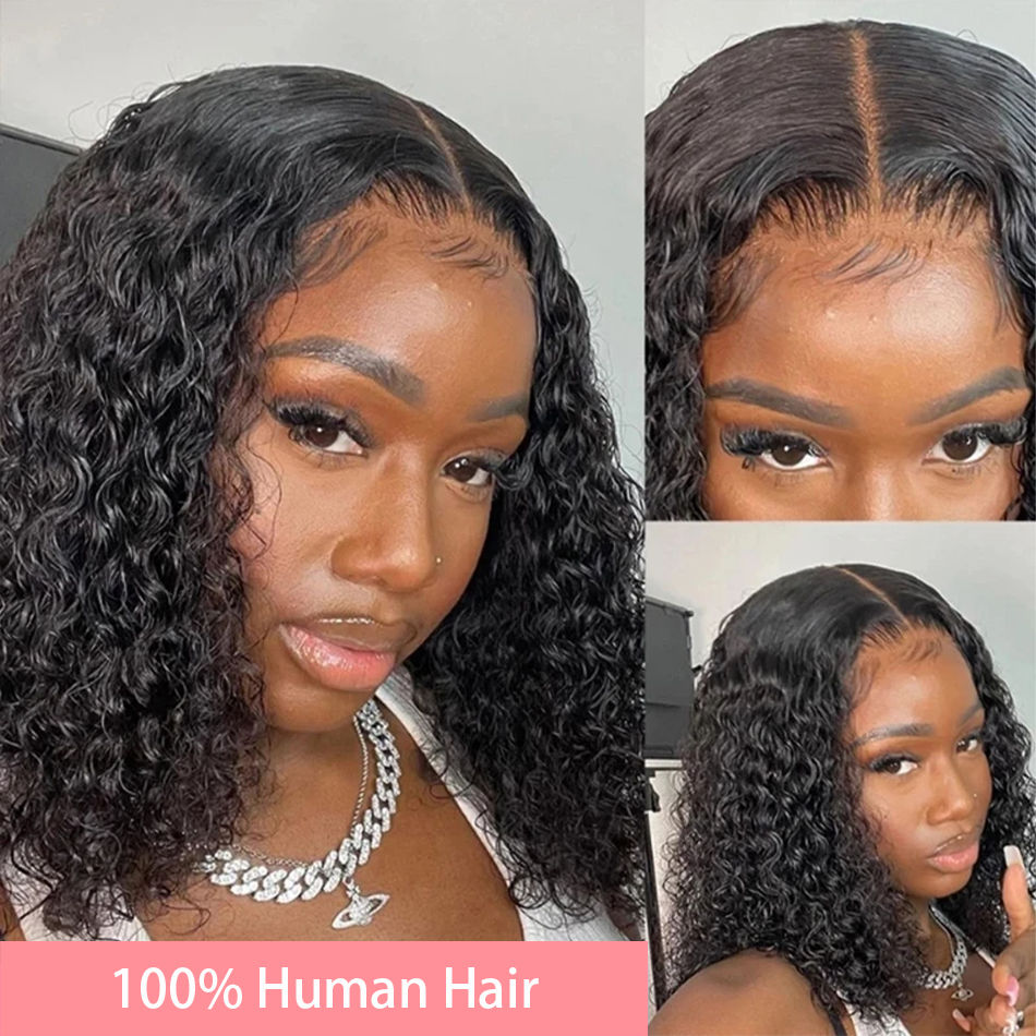 Thumbnail: Brazilian Loose Deep Wave Lace Wig – 13x4 Frontal, 200% Density, Short Length