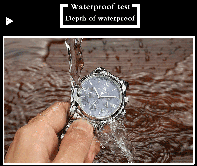 Thumbnail: Quartz Chronograph Watch with Gold Accents & Custom Logo Option