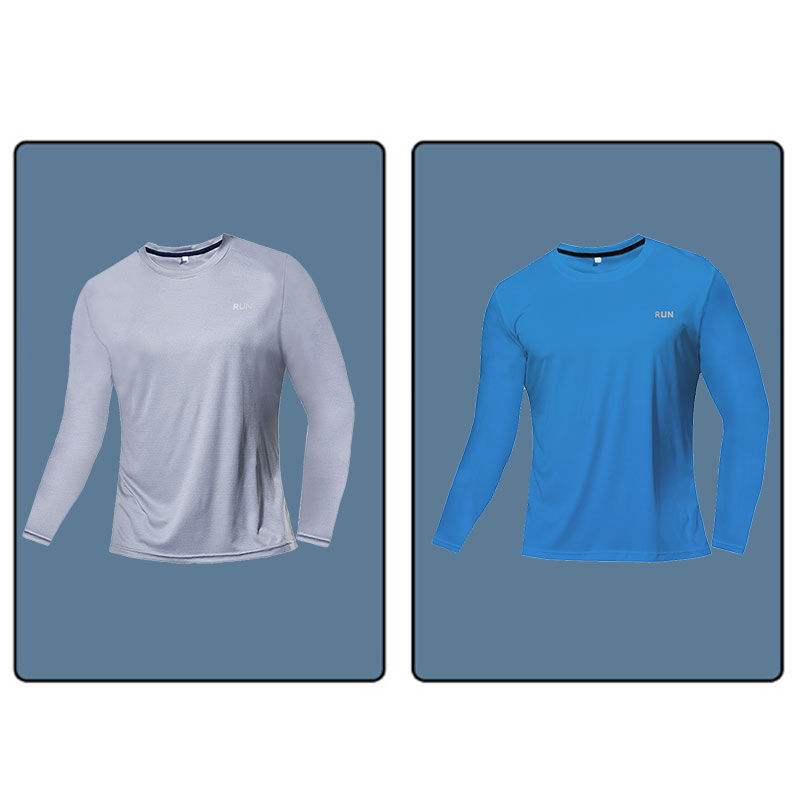 Thumbnail: Men’s Quick-Dry Long Sleeve Sports T-Shirt – Breathable Gym Training Top