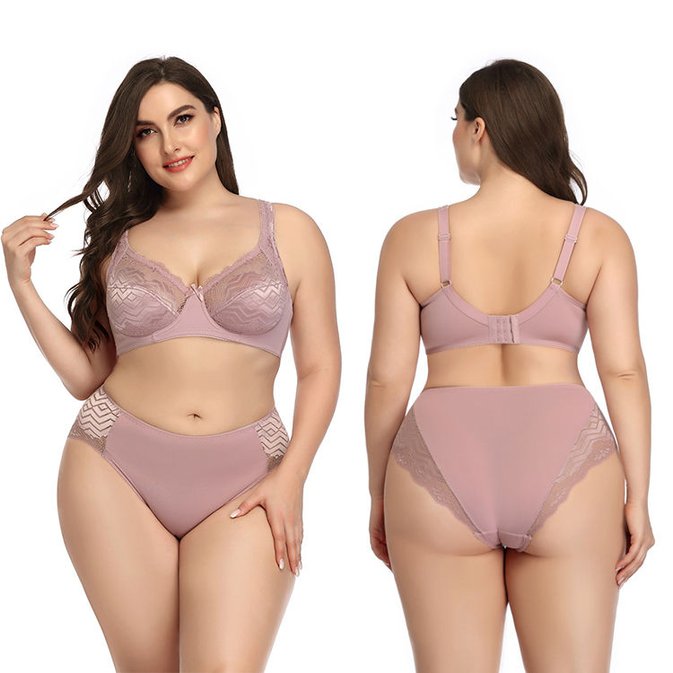 Thumbnail: Comfortable Breathable Floral Lace Underwire Bra for Women Plus Size