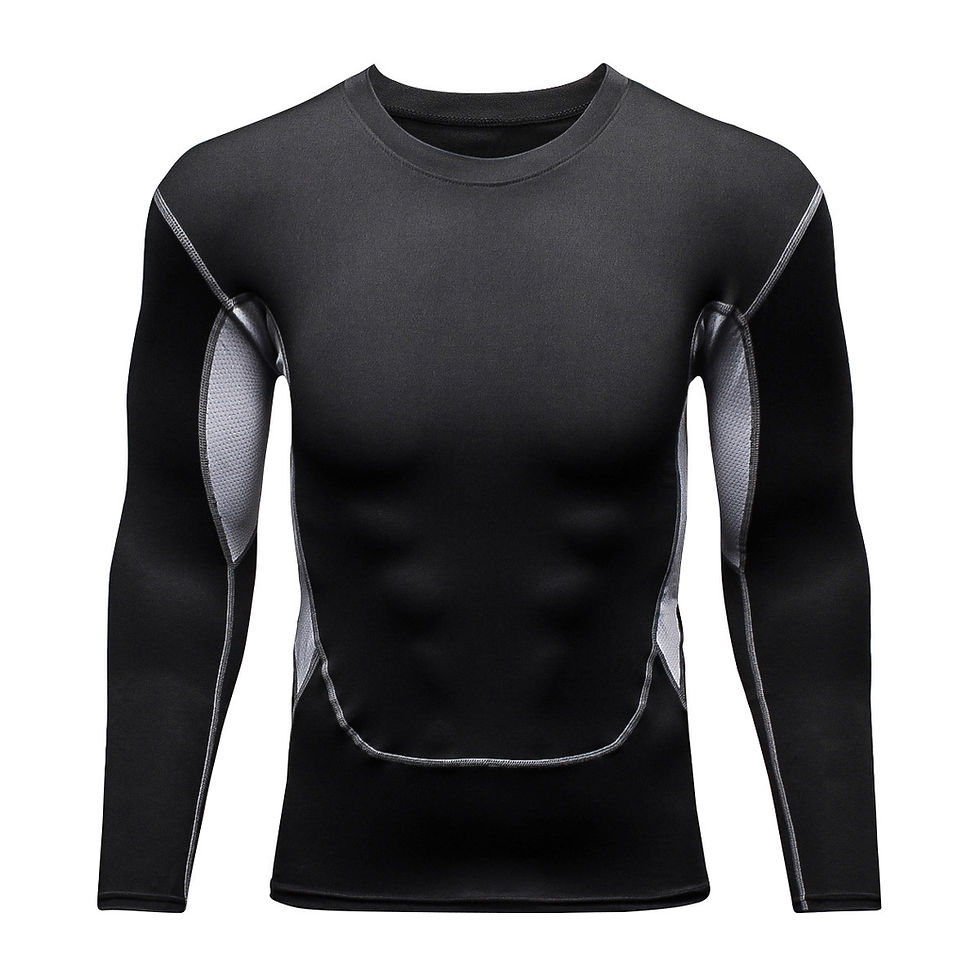 Thumbnail: YOUNGWEAR Men’s Thermal Long Sleeve Sports T-Shirt – Compression Gym Top