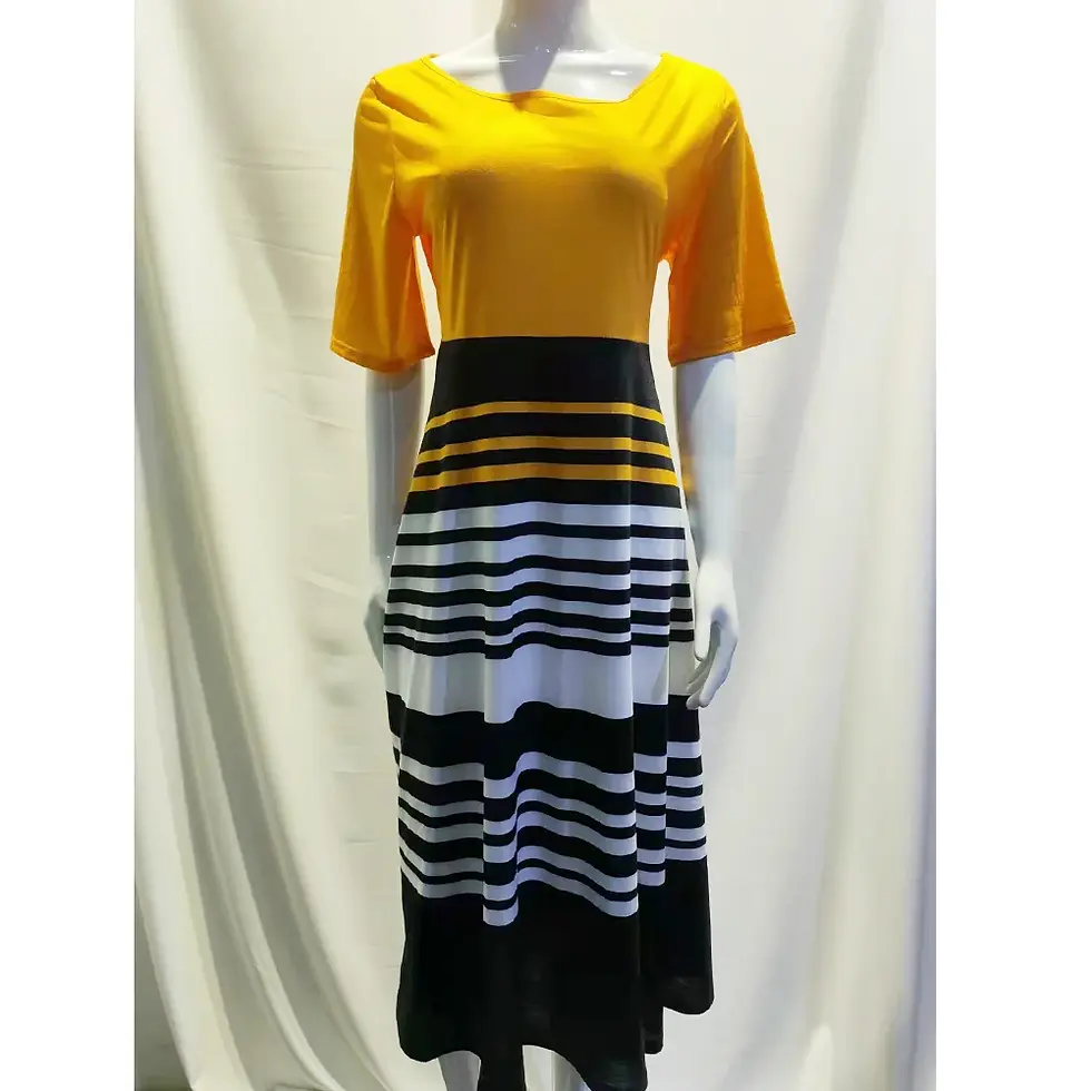 Thumbnail: Boho Printed O‑Neck Half‑Sleeve Maxi Dress S–5XL