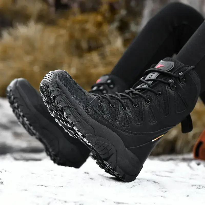 Thumbnail: Mens Tactical Boots Waterproof Lace Up Desert Hiking Hunting Unisex Shoes