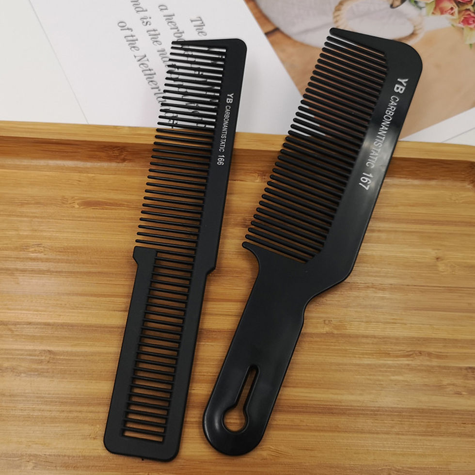 Thumbnail: Black Flattop Hair Cutting Comb Wide Tooth styling Tool for Men