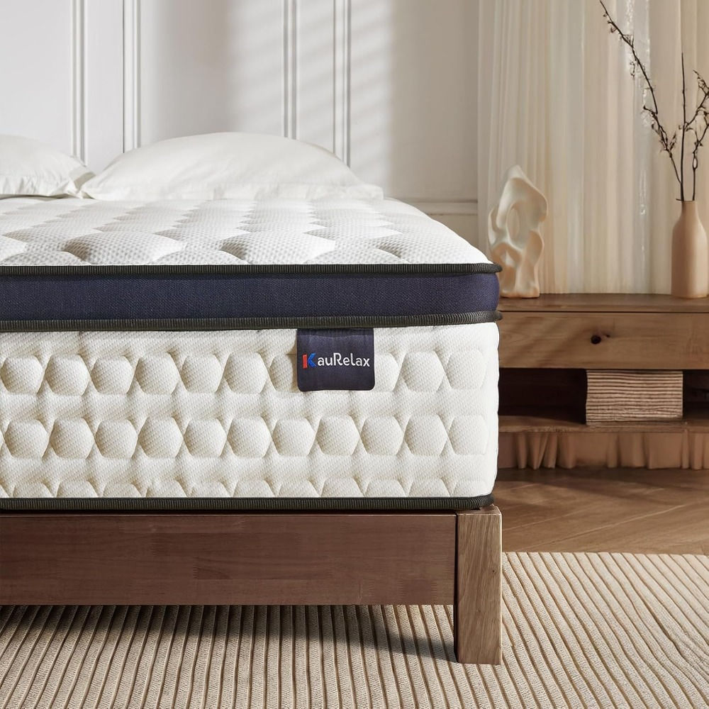 Queen Size 14-Inch Hybrid Mattress with Gel Memory Foam & Pocket Coils