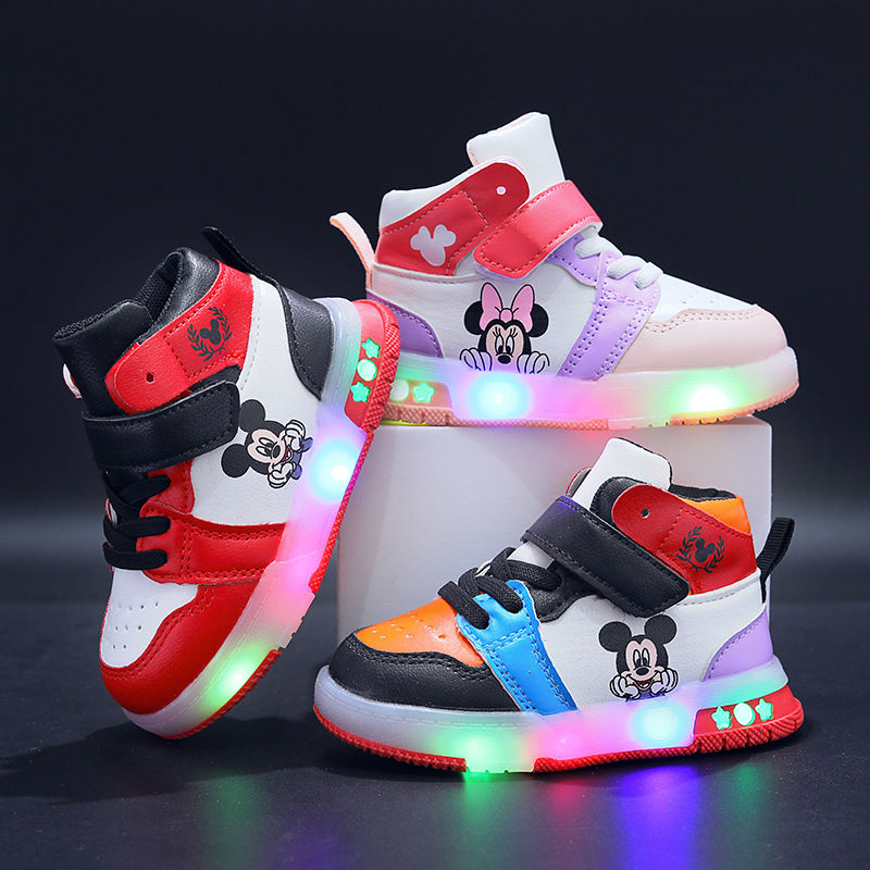 Thumbnail: Disney Mickey LED Light Sneakers for Boys and Girls