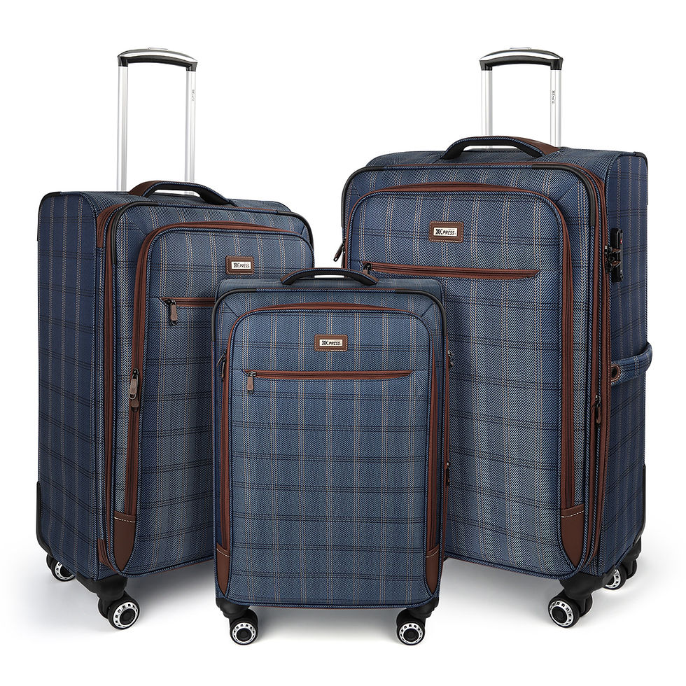 Thumbnail: 4 Piece Softside Expandable Luggage Set with Spinner Wheels and TSA Lock