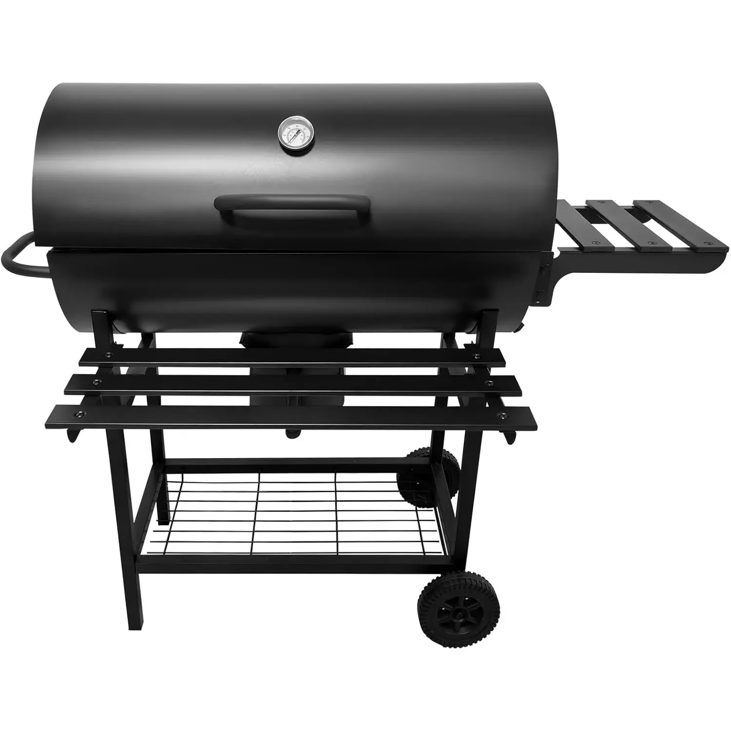 Outdoor Rotisserie Barrel Grill With Manual Spit